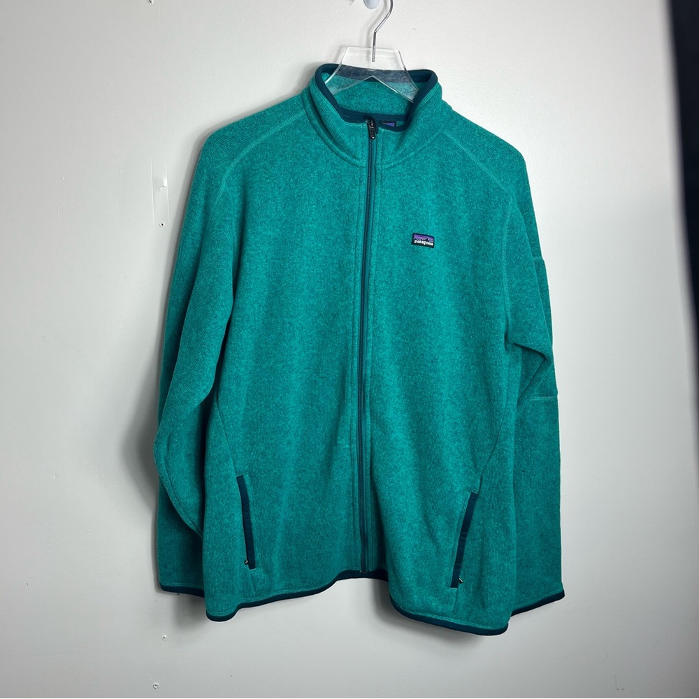 NWOT Patagonia Women's teal better sweater full zip jacket size XL